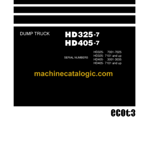 Komatsu HD325-7, HD405-7 Dump Truck Shop Manual (SEN00486-22)