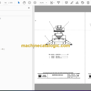 Terex CD200 Crane Parts Manual