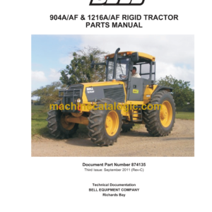 Bell 904A-AF, 1216A-AF Rigid Tractor Parts Manual (874135)