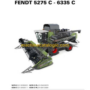 Fendt 5275C- 6335C Mahdrescherreihe Werkstatthandbuch