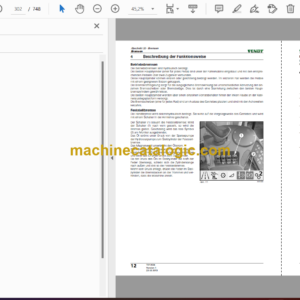 Fendt 5275C- 6335C Mahdrescherreihe Werkstatthandbuch