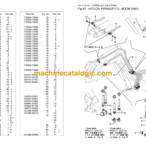 Yanmar SV08 Excavator Parts Catalog (0CK10-M37402EN)