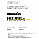 Komatsu HD255-5 Dump Truck Shop Manual (SEBM009118)