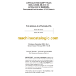 Bell B25L & B30L Mk III 4X4 Articulated Dump Truck Operator's Manual (872274)