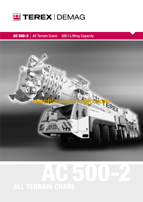 Terex AC500-2 Crane 500t Lifting Capacity Training Manual