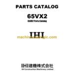 IНI 65VX2 Mini Excavator Parts Catalog