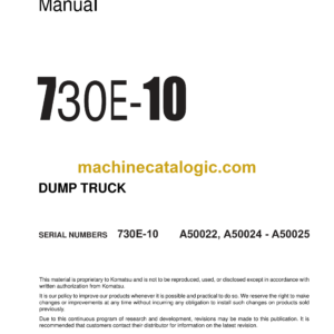 Komatsu 730E-10 Dump Truck Shop Manual (CEBM035304)