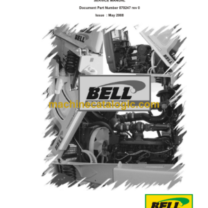 Bell TLB 315SJ Mk II Tractor Loader Backhoe Sideshift Service Manual (870247)