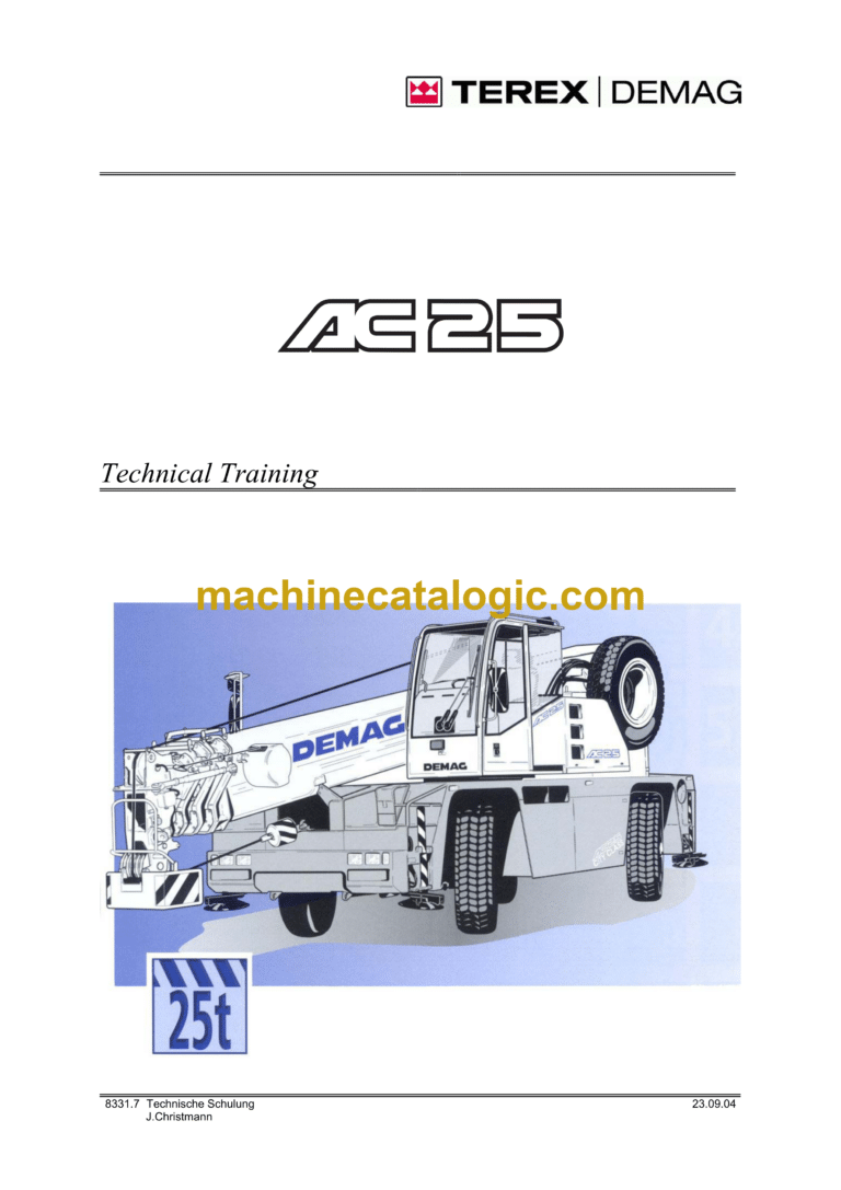 Terex AC25 Crane Technical Training Manual