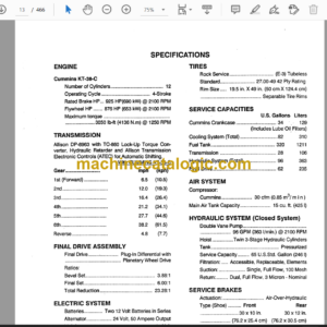 Komatsu 325M Dump Truck Shop Manual (DG611)