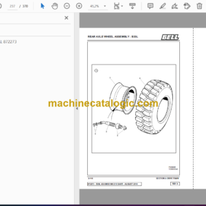 Bell B30L 4X4 MKIII, 906, 210, SAHR Articulated Dump Truck Parts Manual (872273)