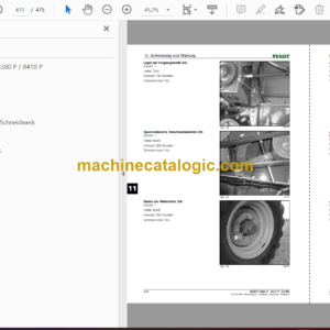Fendt 8380P, 8380P AL, 8410P, 8410P AL Betriebsanleitung