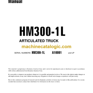 Komatsu HM300-1L Articulated Truck Shop Manual (CEBM015200)