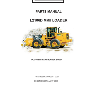 Bell L2106D Mk II Loader Parts Manual (874097)