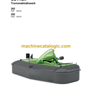 Fendt 262, 292 Cutter Trommelmahwerk Betriebsanleitung