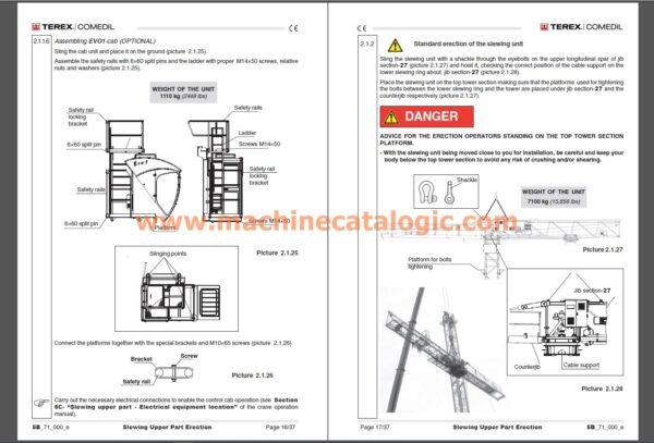 TEREX CTT71-2.5 TS12 Tower Crane Full Manual CONTENT