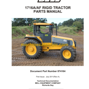 Bell 1716A-AF Rigid Tractor Parts Manual (874164)