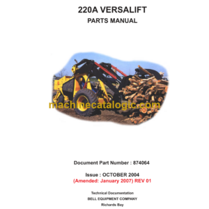 Bell 220A Versalift Parts Manual (874064, 874021)