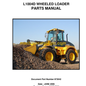 Bell L1004D Wheeled Loader Parts Manual (873042)