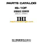 IНI IS-10F Hydraulic Excavator Parts Catalog (SN 10052001-)