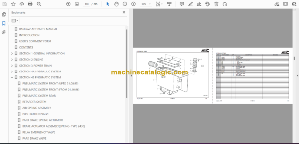 Bell B16B 6x2 Articulated Dump Truck Parts Manual (870150, August 1997) - Image 2