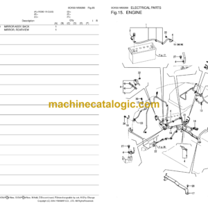 Yanmar VIO80-1A Excavator Parts Catalog (0CK50-M00260EN)