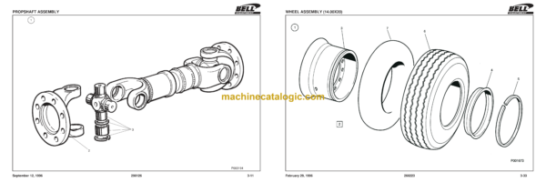 Bell B16B 6x2 Articulated Dump Truck Parts Manual (870150, August 1997) - Image 4