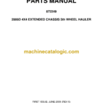 Bell 2806D 4X4 Extended Chassis 5th Wheel Hauler Parts Manual (872249)