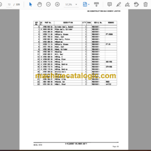 IНI 45V4 Mini Excavator Spare Parts Manual