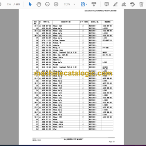 IНI 30 V4 Mini Excavator Spare Parts Manual