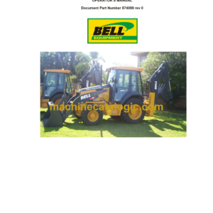 Bell TLB 315SJ Tractor Loader Backhoe Sideshift Operator's Manual (874099)