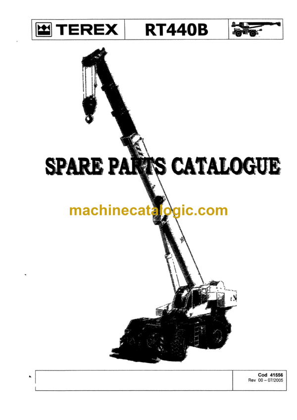 Terex RT440B Crane Parts Manual