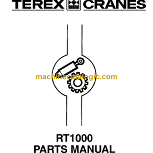 Terex RT1000 Crane Parts Manual