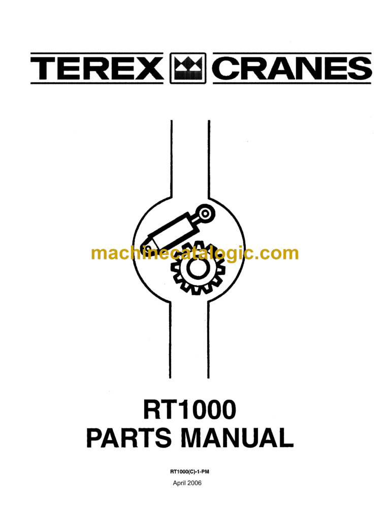 Terex RT1000 Crane Parts Manual