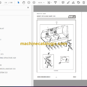 Bell L1706E Loader D817E00 Parts Manual (873045)