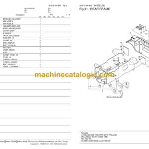 Yanmar V4-5D Wheel Loader Parts Catalog (0CS10-M47800EN)