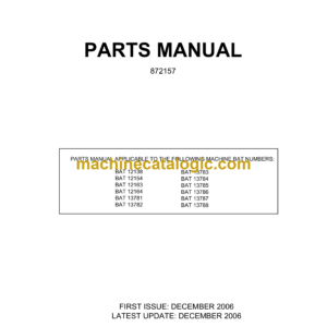 Bell B20 Powerhead Parts Manual (872157)