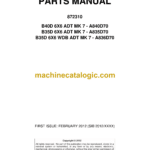 Bell B40D 6X6 ADT MK 6.2 - A840D62, B35D 6X6 ADT MK 6.1 - A835D61, B35D 6X6 WDB ADT MK 6.1 - A836D61 Articulated Dump Truck Parts Manual (872297)