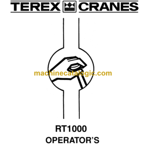 Terex RT1000 Crane Operator's Manual