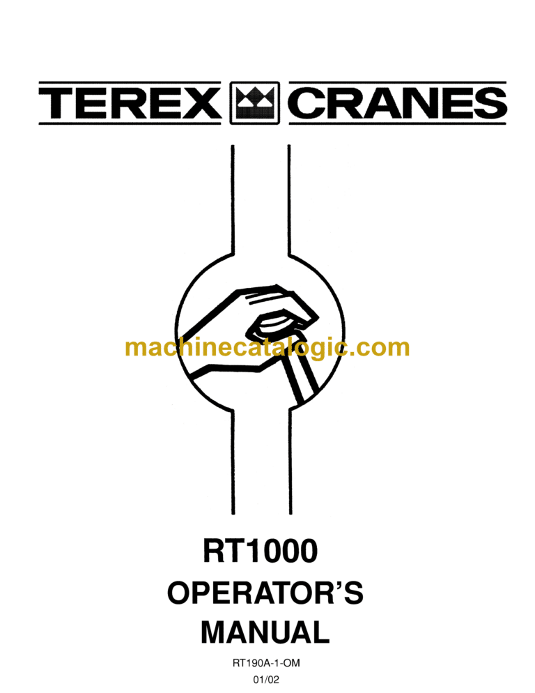 Terex RT1000 Crane Operator's Manual