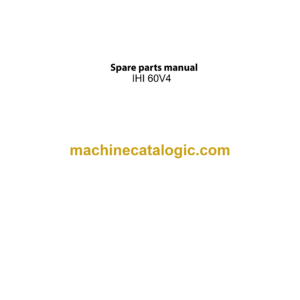 IНI 60V4 Mini Excavator Spare Parts Manual