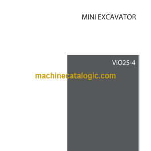 Yanmar ViO25-4 Mini Excavator Parts Catalog (Y00Y4825)