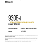 Komatsu 930E-4 Dump Truck Field Assembly Manual (CEAW006104)
