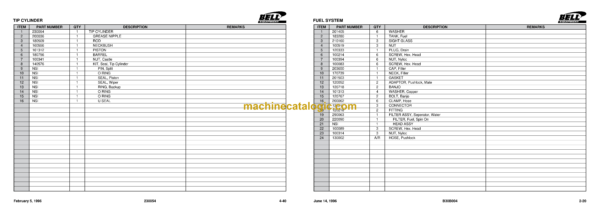 Bell B30B 6X6 ADT Articulated Dump Truck Parts Manual (870167) - Image 3