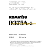 Komatsu D375A-5 Dump Truck Shop Manual (SEBM023511)