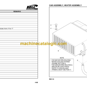 Bell L1204C Frontend Loader Parts Manual (870162)