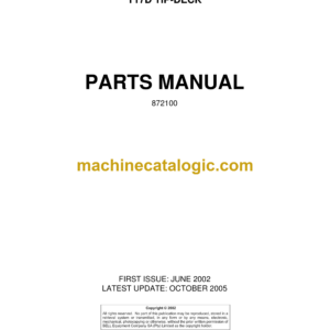 Bell B40D ADT PIN 7.4 - AE840D74, B35D ADT PIN 7.4 - AE835D74, B35D WDB ADT PIN 7.4 - AE836D74 Articulated Dump Truck Parts Manual (872394)