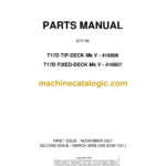 Bell T17D TIP-DECK Mk V - 416806 T17D FIXED-DECK Mk V - 416807 Parts Manual (872184)