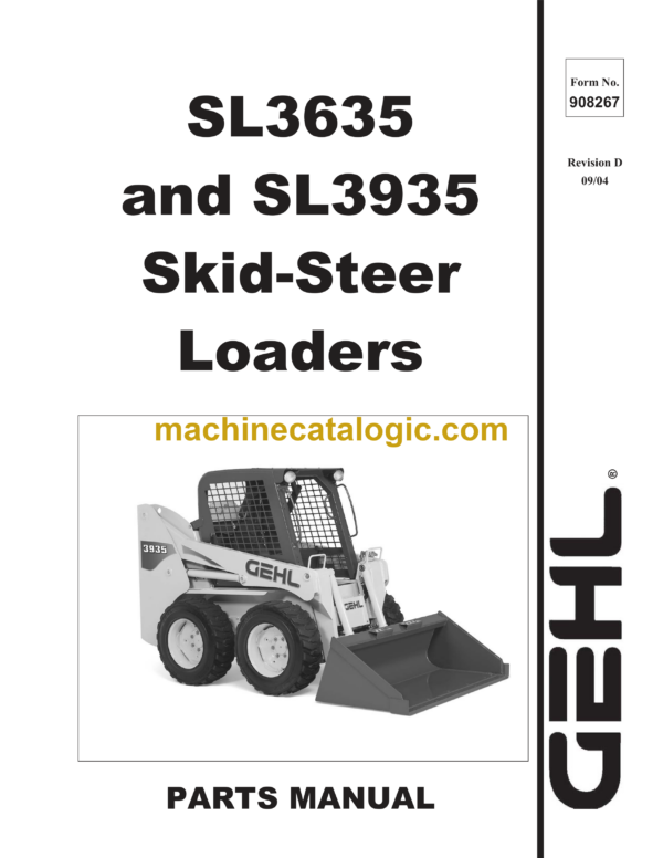 Gehl SL3635, SL3935 Skid Loader Parts Manual (908267)