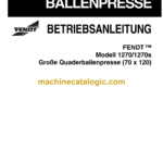Fendt Modell 1270, 1270s Ballenpresse Betriebsanleitung